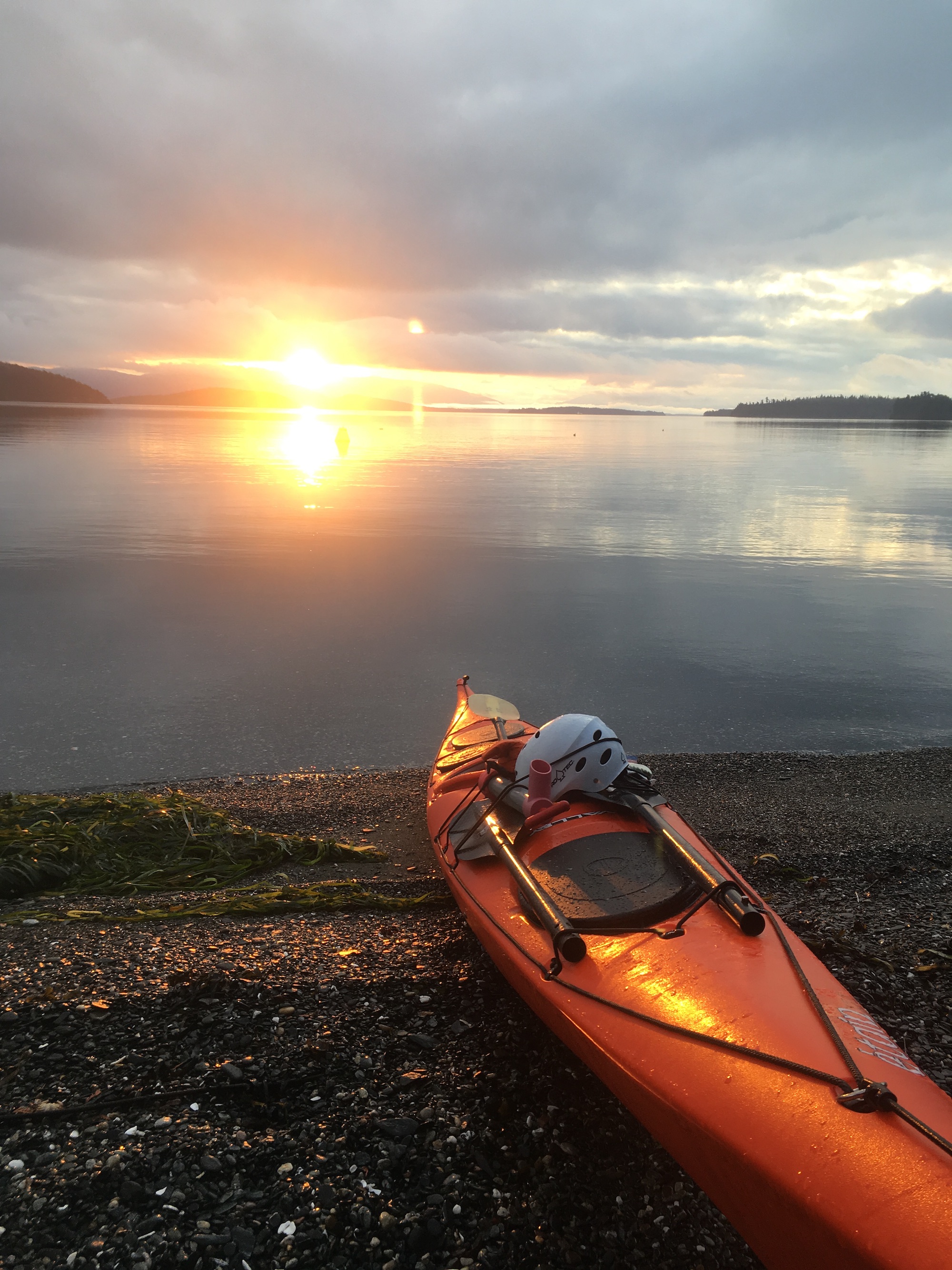 Beautiful sunrise on my circumnavigation of Orcas Island